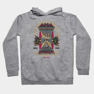 Dracula - Hour Glass Traditional Tattoo - Vintage Distressed Hoodie